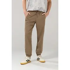 KOAJ - Pantalón unicolor jogger con cordón y bolsillos Hombre