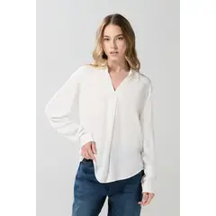 KOAJ - BLUSA CON PRENSE MANGA LARGA Mujer