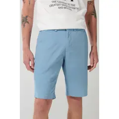 KOAJ - Bermuda ajustada en dril unicolor con tiro bajo y bolsi Hombre