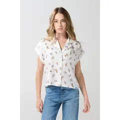 KOAJ - BLUSA CUELLO RESORT CON HOMBRO RODADO. Mujer