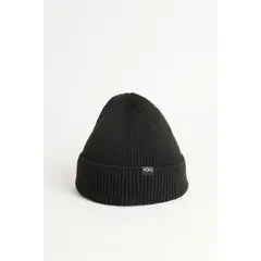 KOAJ - Gorro tejido unicolor con doblez ajustable sencillo Hombre