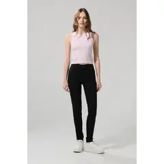 KOAJ - Jean push up tiro alto negro con realce posterior Mujer