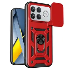 GENERICO - Funda Estuche Case Slider Compatible Con Xiaomi Poco F8 Ultra Rojo