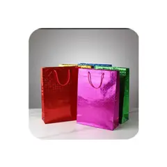 INFANTILES CAJUROMIX - Bolsa De Regalo Metalizada Diseño Holográfico Grande x6
