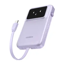 UGREEN - Power Bank, Batería Portátil de Carga Fácil +10000mAh 30W Practico con Diseño Color Purpura