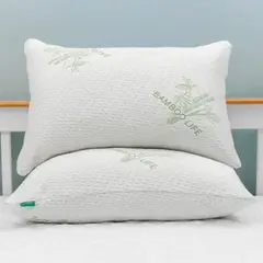 TECNOHOGAR JS - Almohada Suave Ortopedica Cojin Bamboo Premium Suave Pack 2