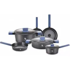 SCHAFFHAUSEN - Batería Ollas Marmol 9p Berlin Antihaderente Az Color Azul Acero