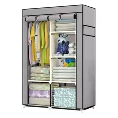 GENERICO - Closet Armario Desarmable Portatil 2 Modulos Negro