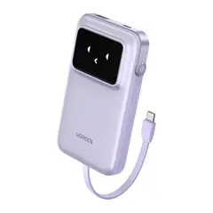 UGREEN - Power Bank, Batería de Carga Fácil +10000mAh/30W Soporte Practico USB-C con Diseño Color Lila