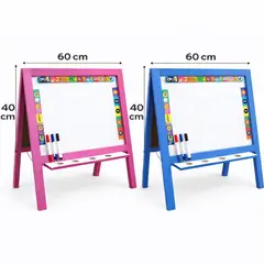 GENERICO - Pizarra Infantil en Madera para Niños 60x40 Aprende Jugando en Casa