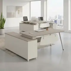 MUEBLESYA - Escritorio en L de Oficina Bosconia con Módulo Lateral