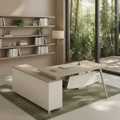 MUEBLESYA - Escritorio en L de Oficina Sabaneta con Superficie Amplia