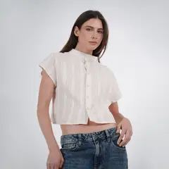 FDS - Blusa Cuello Alto Manga Corta