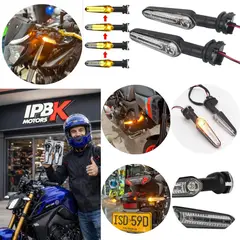GENERICO - Direccionales led Yamaha universales iluminacion moto naked deportivo turing