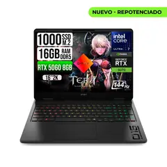 HP - PORTATIL OMEN 16 CORE ULTRA 7 255H RTX5060 8GB SSD 1TB RAM 16GB 16" 2K IPS