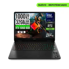 HP - PORTATIL OMEN 16 CORE ULTRA 7 255H RTX5060 8GB SSD 1TB RAM 32GB 16" 2K IPS