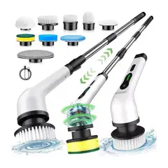 GENERICO - Cepillo Limpiador Electrico Inalambrico Giratorio Multiusos 9 en 1