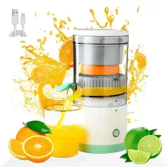 AMERICAN GENERICS - Exprimidor De Naranjas Electrico Inalambrico Recargable BLANCO