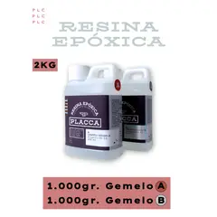 GENERICO - Resina Epóxica 11 Gemelo A + B 2KG. - Acabado Brillante Alta Transparencia