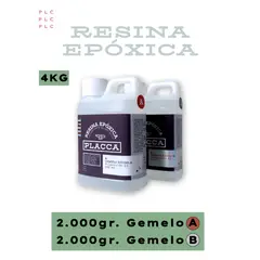 GENERICO - Resina Epóxica 11 Gemelo A + B 4KG. - Acabado Brillante Alta Transparencia