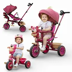 BRITOCHET - Triciclo Paseador Giratorio 360° Llgoma AReclinable Ref K305a