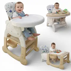 BRITOCHET - Silla Comedor Y Escritorio Para Bebe Reclinable 3 en 1 + OBSEQUIO Ref Ksv-862