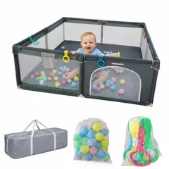 BRITOCHET - Corral De Juego Parque Infantil Para Niños + 50 Pelotas