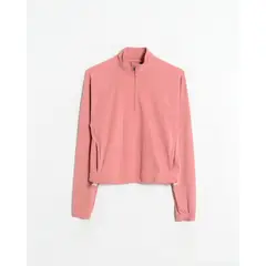 ATMOS - Buzo Cuello Alto Con Bolsillos Para Mujer Rosa