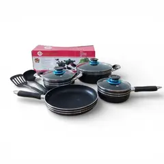 CRISTAL - Batería Olla Juego Cuisine Ref Sr-bb-9cs 9 Piezas