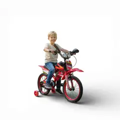 BRITOCHET - Bicicleta Bicimoto Niño Rin 16 Sonido Real 4 A 9 Años Ref Sm-0016