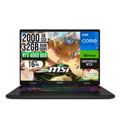 MSI - PORTATIL SWORD 16HX INTEL CORE I7-13700HX RTX4060 8GB SSD 2TB RAM 32GB 16" FHD 165HZ