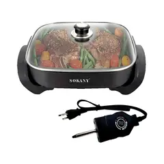 SOKANY - Olla Eléctrica Multifuncional Antiadherente 1500w Negro 110v