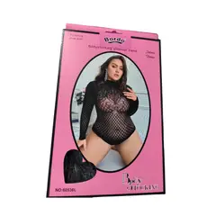 GENERICO - Baby doll Malla Body Sexy Lencería Erótica Sensual negra
