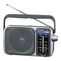 PANASONIC - Radio Portátil RF-2400D AMFM Sintonizador Digital AFC CorrientePilas LED Altavoz 10cm