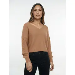 MOLGOA - Suéter para Mujer Cuello Alto -The Petra