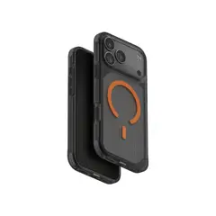 UNIQ - Funda Combat Active Humo/Naranja Compatible con iPhone 17 pro Max