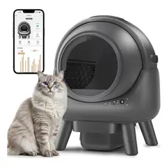 BOUN - Arenero Automático Gatos 50 Litros Con App Mascotas Arena