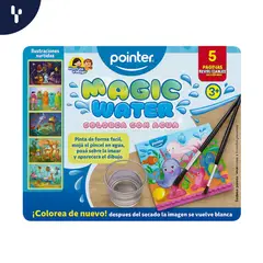 POINTER - Magic Water Set de Paginas para Colorear con Agua X5 Páginas Reutilizables WDB-23131