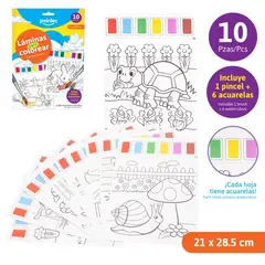 POINTER - Set de laminas para colorear con acuarela X10 DB-2265