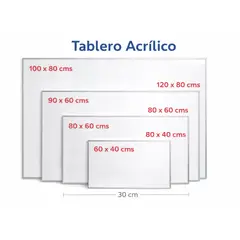 GENERICO - Tablero Pizarra Borrable Marco En Pvc Para Oficina O Casa