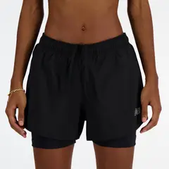 NEW BALANCE - Pantaloneta Original Sport Ess Negro Para Mujer