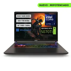 MSI - VECTOR 16 HX AI ULTRA 7 RAM 16GB SSD 1TB RTX 5070Ti