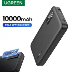 UGREEN - Power Bank, Batería Portátil Full Carga Rápida +10000mAh/20W Practico con Full Diseño