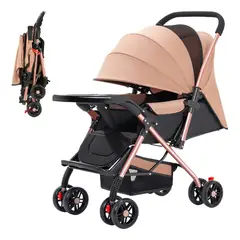 BEBESIT - COCHE REVERSIBLE PARA BEBE CON MOISES Y MOSQUITERO COLOR SALMON