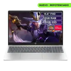 HP - Portátil 15-FC0012LA Ryzen 7 7730UH RAM 16GB 512GB SSD 15,6 Pulgadas