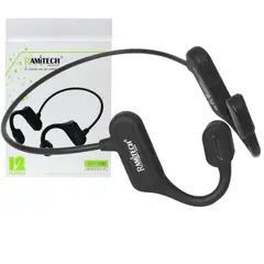 RAMITECH - Audifonos De Conduccion Osea Con Bluetooth 12 Horas Negro RAM-W81