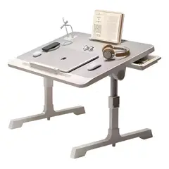 GENERICO - Mesa Multifuncional para Computador Ajustable Plegable con 4 Puertos USB, Luz y Ventilador – 17”