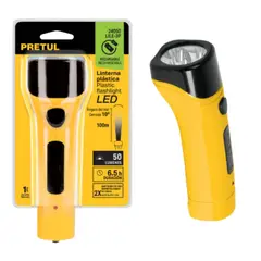 PRETUL - Linterna plástica de led, 50 lm, recargable, - 24050