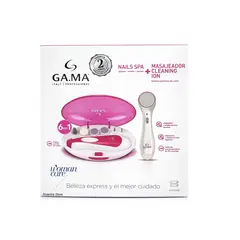 GAMA - Set De Manicura Spa Portatil + Masajeador Limpiador