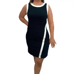 DKNY - Vestido Mujer Elegante Casual Color Negro Modelo YX0